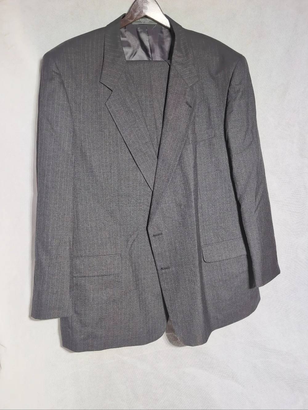 Andre Vachon Vintage Classic Men's Gray Pinstripe Suit